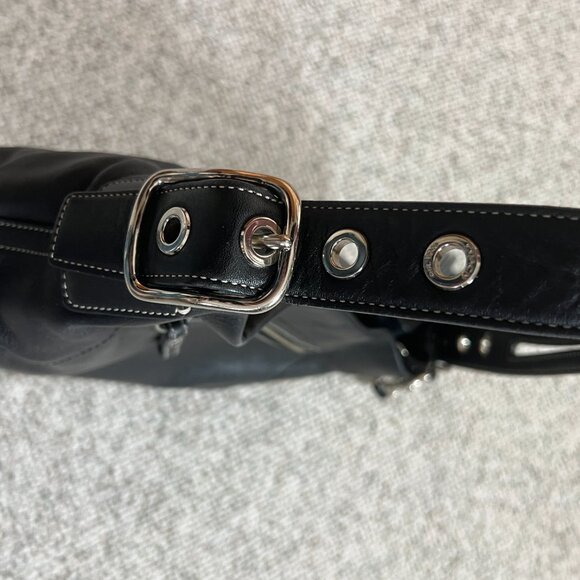 Coach Vintage Black Leather East West Legacy Tassel Hobo Shoulder Bag No. S-1417 - Picture 5 of 10